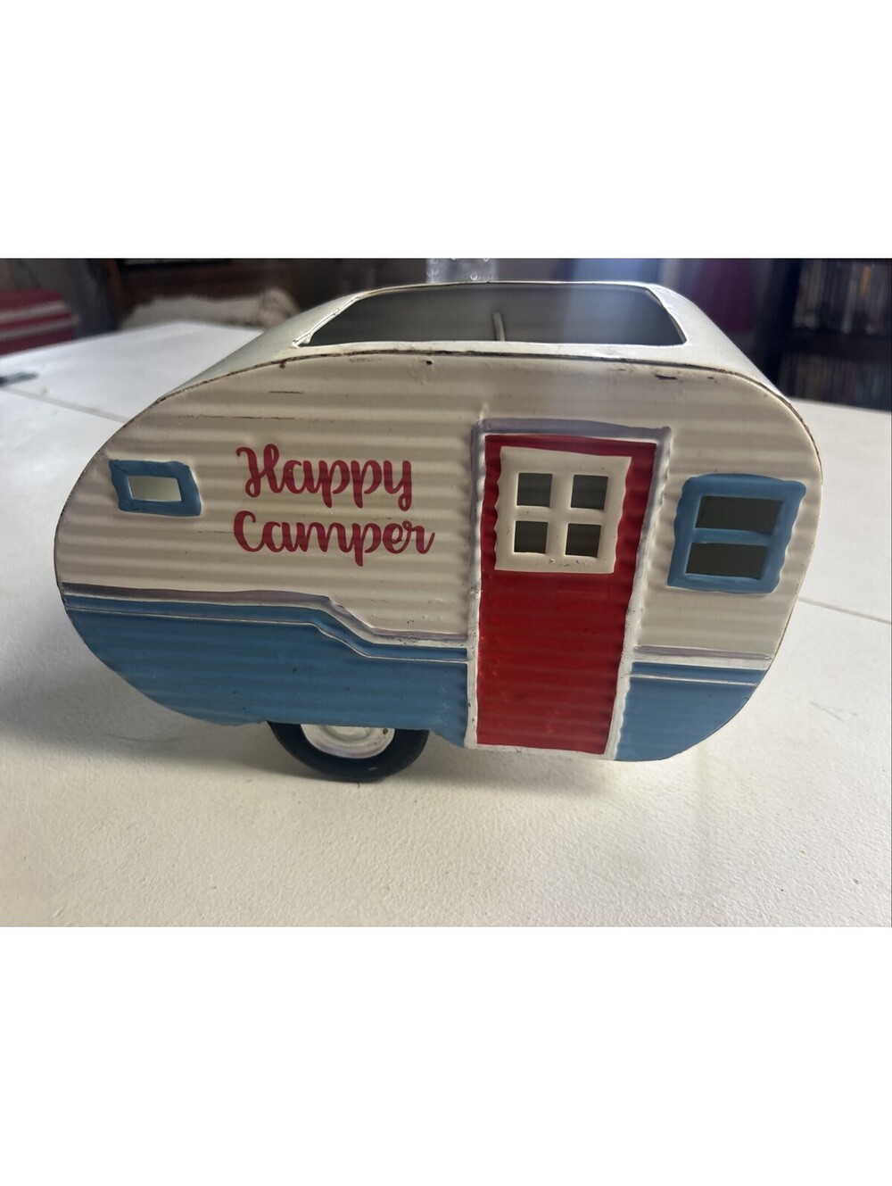 Happy Camper Tin Candle Holder